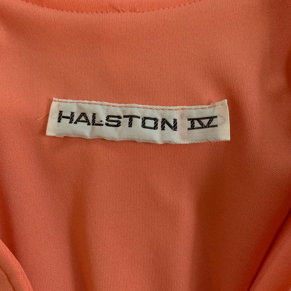 1970s Halston bell sleeve caftan jersey dress S-L - Picture 7 of 7